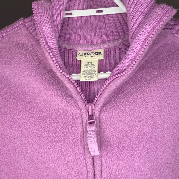 VINTAGE Women's Cherokee - Purple Thick Zip Up Sweater - Medium - Picture 3 of 3